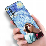 Van Gogh Starry Sky Art silikoonist telefoni&uuml;mbris Xiaomi Redmi Note 11 10 9 8 Pro 11T 10T 10S 9S 8T 9 9A 9C 9T must pehme kate jaoks Redmi 8