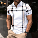 Men's summer short-sleeved t-shirt new casual lapel polo shirt men's fashion versatile trend tops male S