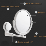 6-tolline seinale kinnitatav raseerimispeegel, pikendav kokkupandav kosmeetiline meik vannitoameik White_One-Way Mirror