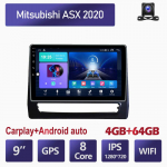 Mitsubishi ASX 2020 jaoks autoraadio multimeedia videopleier navigatsioon GPS Carplay Android 2din 4+64GB 4+64GB