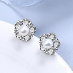 S925 Sterling H&otilde;be P&auml;rlk&otilde;rvar&otilde;ngad Korea Stiilis Teemant Lillega V&auml;ikesed ja Mitmek&uuml;lgsed H&otilde;bedased K&otilde;rvaehted 925