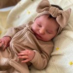 NPK 20-tolline Baby Doll Boy Laura Reborn pehmest riidest keha brown