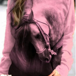 Horse Print Hoodie 3D Loomade Print Crewneck Pikkade Varrukatega Sweats Harajuku Hoodid Kvaliteetne Mantel T&uuml;drukute Spordidress Naiste R&otilde;ivad S