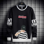 Kevadine ja s&uuml;gisene meeste &uuml;mara kaelusega kampsun, noorte alaosa s&auml;rk P&otilde;hikooli &otilde;pilaste s&auml;rk Multifilmide tr&uuml;kkimine Trend pikkade varrukatega T-s&auml;rk Mehed XXXL