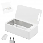 Kodumajapidamises kasutatavate 42000 Hz k&otilde;rgsageduslik digitaalne ultrahelipuhastusvahend 304 roostevaba teras, 530 ml mahutavus EU Plug valge