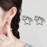 H&otilde;bedase v&auml;rviga &otilde;&otilde;nsa t&auml;hega k&otilde;rvaklapp naistele korea p&auml;ritolu Pentagrammi k&otilde;rvar&otilde;ngad pulmapeo ehted