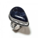 Natural Sodalite Gemstone Handmade 925 Sterling Silver Gift Ring Size 8 r8j03