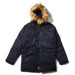 Suures suuruses soe parkmantel meeste talvejope Klassikaline parka ekstreemse k&uuml;lma ilma jaoks veekindel eemaldatav kunstkarusnahk kapuutsi &uuml;mber L tumesinine v&auml;rv