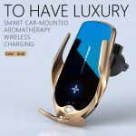 15 W kiirlaadimisega autohoidik Qi laadimiskinnitus magnetpeaga universaalne mobiiltelefonile 360 ​​p&ouml;&ouml;rleva &otilde;huventiiliga as picture kuld