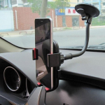Paindlik pika k&auml;ega 360 kraadi p&ouml;&ouml;rlev autokinnitusega mobiiltelefonihoidik teie mobiiltelefonialuse jaoks punane