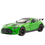 1/18 Benzs-GT GTR Sulamist V&otilde;idus&otilde;iduauto Mudel Valatud Metallist M&auml;nguasi Spordauto S&otilde;idukid Mudel Simulatsioonheli ja valgusega Lastekingitused roheline