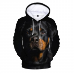 Must rottweileri koerte kapuuts Meestele 3D Prindiga dressipluusid Kevad-s&uuml;gis kapuutsid Naiste Mood Pullover T&auml;navar&otilde;ivad Lastemantel S