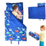 Eriti suur mudilaste p&auml;evamatt, eemaldatava padjaga v&auml;ikelaste magamiskott, m&otilde;&otilde;dud 53 x 21 x 1,5 tolli, sobib ideaalselt p&auml;evahoiuks ja koolieelses lasteaias One Size