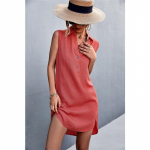 YYFS naistemood suvine kevadine &uuml;hev&auml;rviline prinditud varrukateta POLO-kaelusega vabaajakleidid S must