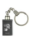 Azawakh, Tuareg Sloughi - Crystal key ring with dog photo, illuminated key ring, unique gift by Art-Dog brand