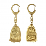 Shih Tzu, Chrysanthemum Dog - Gilded key ring with dog, handbag decoration, luxury accessory by Art-Dog brand