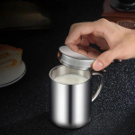 Roostevabast terasest veetass, majapidamiskruus, kahekihiline laste suutops, kaanega piimatass, kohvitass One Size