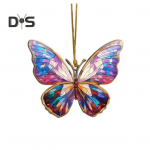 Akr&uuml;&uuml;list v&auml;rviline liblikas rippuv kaunistus Kahepoolne siseruumides v&auml;ljas j&otilde;ulupuu seina aknas rippuv loomaornamendi ripats S