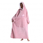 Talvine kantav hommikumantel suure taskuga, paksu kahepoolse fliisist lahtiste pikkade varrukatega kohv