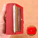 &Uuml;hev&auml;rviline PU-nahast mitme kaardi pesa kaasaskantav kaardihoidja Unisex pangabussi ID-kaart krediitkaardihoidja reisikaardi korraldaja roosa