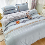 Paksenenud Kulumisj&auml;lgedega Lihtne Kahekihiline Neljaosaline Komplekt: Voodilina, Tekikott, Voodipesu 1.2m bed