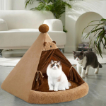 Kassi voodipesa rahustav, lemmikloomatarbed, kennel magamiseks pehme pestav lemmikloomade suletud pesa S