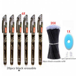 27 tk/partii Klassikaline kustutatav pliiats, t&auml;itevarras 0,5 mm geelpliiatsi komplekt Pestav k&auml;epide Sinine tint koolipliiatsi jaoks Kirjad Kustutab kirjatarbed 27pcs/lot tumesinine v&auml;rv