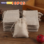 10 TK Pingutusn&ouml;&ouml;riga kotiriie kott džuudist meisterdamise pulmasoovi kinkekott kommide &scaron;okolaadiehete pakendamiseks 7x9cm