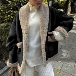 S&uuml;gis- ja talvine naiste Ameerika retromantel, rev&auml;&auml;riga lahtine topp L armee roheline v&auml;rv