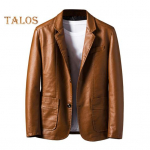 Meeste jope rev&auml;&auml;riga pikkade varrukatega &uuml;herealine kunstnahast mantel taskutega, avara liibumisega &uuml;hev&auml;rviline &uuml;ler&otilde;ivas L khaki