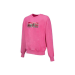 Li Ning Muster tr&uuml;kitud lai pulloverihuppari unisex unisex huppari roosa AWDT233-4 L