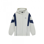 Li Ning Sporditrendi Seeria Kootud V&auml;rviplokkide &Uuml;hendamine Tikitud Logo T&otilde;mblukuga Kapuutsiga Pikkade Varrukatega Jakk Meeste jakid Hall AFDT531-1 L