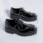 2024. aasta mustad brogue-kingad meestele, klassikalised platvormiga oxford-kingad, meeste retroh&otilde;bedast lakknahast jalatsid, madala pahkluuni, pidulikud kingad 38 must