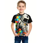 Laste Astronaut 3D Prinditud T-s&auml;rk poistele T&uuml;drukutele S&auml;rk Laste Topid L&uuml;hikeste varrukatega Beebipoiste T-s&auml;rgid Laste T-s&auml;rk Suvine teismeliste T-s&auml;rk 4-5Y