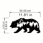 Maal&auml;hedane karu metsaseinakunstis &ndash; vastupidav metallist sisekujundus loodushuvilistele, ideaalne elutuppa ja puhkuseks must