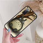 Must &uuml;mbris iPhone 16 15 Plus 14 13 12 11 Pro 8 6 SE XR XS Max P30 Nova 5T Y5P Y6 Y7 Y8P Y9 Realme C30 C33 C31 W-63 Cut Totoro jaoks iPhone 14 Plus jasmiin