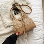 &Otilde;lest Kootud Disainiga Crossbody Kotid Naistele Suvine Rannakott T&otilde;mblukuga Koti Kuju Suure Mahutavusega Disainer K&auml;ekott 20x18x12cm