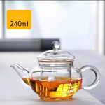 1000 ml Kvaliteetne kuumakindel klaasist teekann Praktiline pudel lille-teekann klaasist teekann infuseerija teelehe &uuml;rdiga 240ml