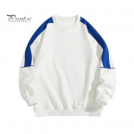 Meeste s&uuml;gistalvine kampsun &uuml;mmarguse kaelusega Colorblock sporditopp elastsete mansettidega ja all&auml;&auml;rega. Unisex fitness-riided M valge