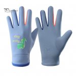 1 paar laste talvekindaid veekindlad spordikindad 3-15Y puuteekraanile, suure elastsusega peegeldav dinosaurusmustriga &otilde;ues m&auml;ngimise suusakindad S must