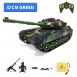 Uus 1/12 RCTank m&auml;nguasja k&auml;ivitamine maastikul j&auml;lgitava kaugjuhtimispuldiga auto laetav v&otilde;itlusm&auml;nguasi, mis sobib poistele lastele kingitus vanem-laps 32cm roheline