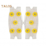 1 paar Clear Ice Cleats Kingad 5 metallist naastudega Mehed Naised Talv &otilde;ues k&otilde;ndimine J&auml;&auml;l Lumek&auml;epidemed Elastsed libisemiskindlad jalatsid saapa naelad with 5 Tooth