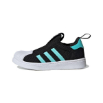 adidas Superstar 360 C Core Black Flash Aqua Kids Sneakers Footwear-White IF5920 30&frac12;