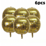 6 tk. Disco &otilde;hupallid DISCO alumiiniumist kilepallist palli s&uuml;nnip&auml;evapeo kaunistus