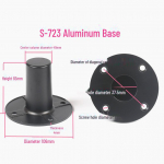 Metallist k&otilde;lari kronstein alumiiniumist istmealusega &ndash; professionaalsed lavaheli tugi- ja paigaldustarvikud S-757 Iron Base