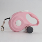 Automaatselt kokkut&otilde;mmatav koerarihm v&auml;ikestele ja keskmistele koertele &ndash; &otilde;ues lemmikloomade jalutusk&ouml;is ja kett 4 meters + trash box roosa punane v&auml;rv