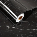 Marmorist seinakleebised tapeet, k&ouml;&ouml;gi isekleepuvad seinakleebised, PVC veekindlad rasvakindlad kleebised vannitoa kleebised must