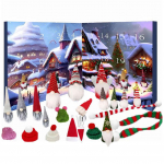 2025. aasta j&otilde;ulup&uuml;hade advendikalender Gnome nukud koos p&auml;kapikuga pl&uuml;&uuml;sis m&auml;nguasjadega J&otilde;ululoenduse kalender lastele poistele, t&uuml;drukutele 225x215x90mm
