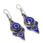 Lapis Lazuli Handmade Jewelry Earring 2.36 i3u62