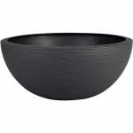 EDA Pot de fleur Rond GRAPHIT UP - 14,9 L - &Oslash; 40 cm x H 16,5 cm - Gris anthracite